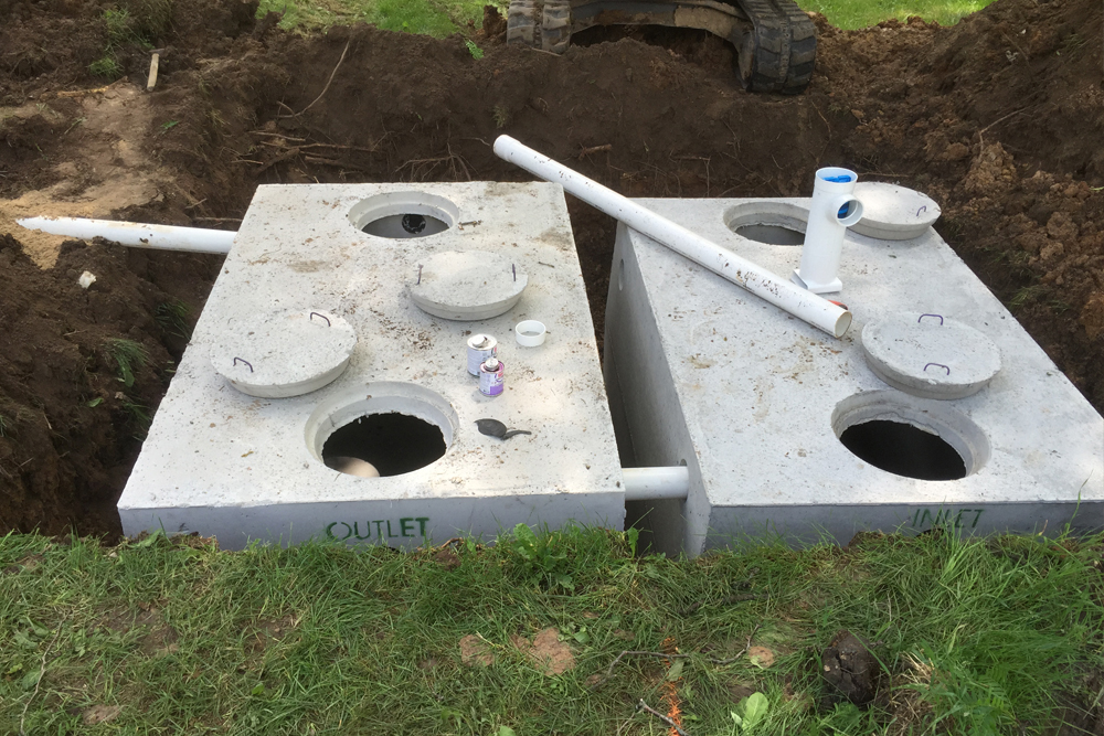 2 septic tanks